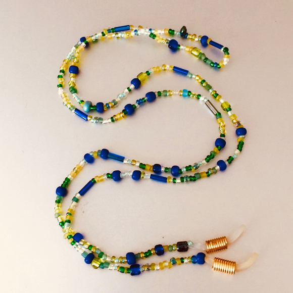 Blue/Green Artisan Eyeglass Chain - Picture 1 of 1